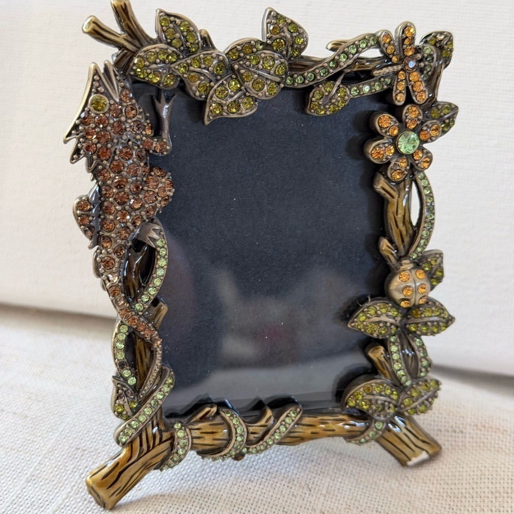 Two's Company Nature Reptile Dragonfly Lady Bug Flower Jewel Picture Photo Frame - Picture 4 of 13